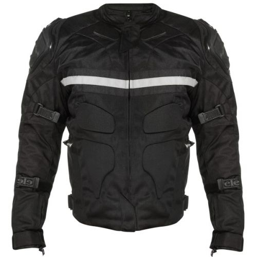 Xelement CF-751 Mens Black Motorcycle Breathable Level-3 Armored Tri-Tex Jacket
