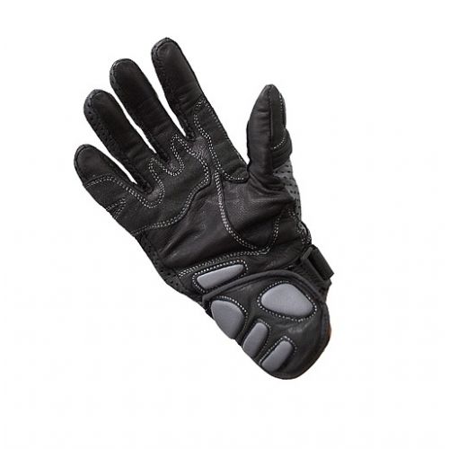 Mens Protective Padded Leather Racing Gloves