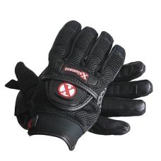 Xelement Cool Rider Black Mesh and Leather Motorcycle Riding Gloves