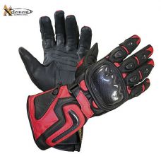 Xelement Motorcycle Red Carbon Gloves
