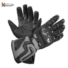 Xelement Motorcycle Silver Carbon Gloves